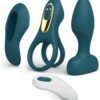 Couples Vibrator Kit - Includes Vibrating Cock Ring, Panty Vibrator & Butt Plug with Removable Rechargeable Bullet, Remote-Controlled Adult Sex Toy Set for Women & Couples Pleasure Play