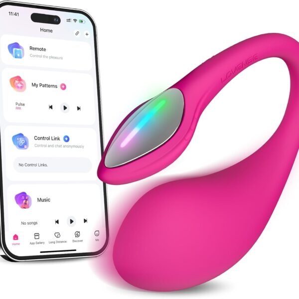 Lush 4 Remote Control G-spot Vibrator, Wearable Long Distance Adult Sex Toys & Games with LED Light, App Controlled Egg Vibrators for Women Couples, Powerful Vibration, Discreet, Waterproof